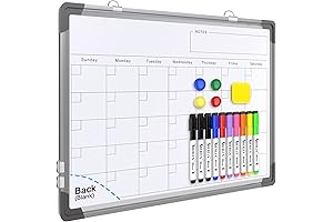 Small Magnetic Dry Erase Wall Calendar and Whiteboard