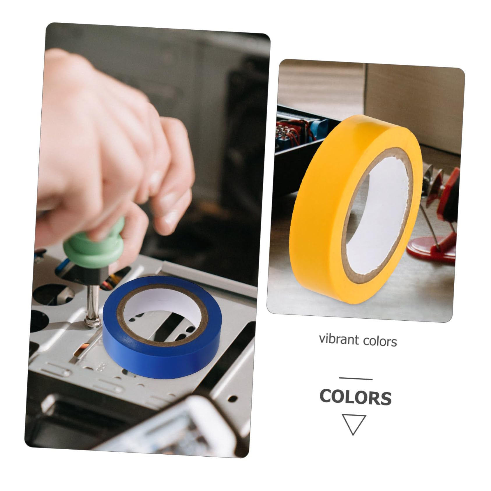 Cabilock 5 Sätze Wasserdichtes Isolierband Farbe Farbiges Klebeband Streifen Gaffers Tape Blau Weiß Aus -klebeband Zweck Schwarzes Band Ziehen Um Multi Farbiges Isolierband Pvc 5 Rollen * 5