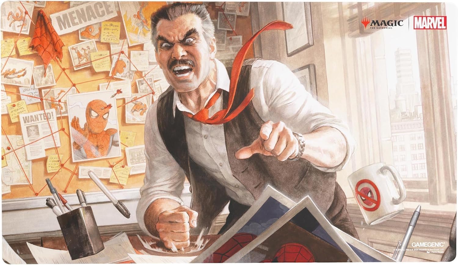 Gamegenic Magic: The Gathering Marvel’s Spider-Man J. Jonah Jameson Prime PLAYMAT - Premium 61x35cm Game Mat with Cushioning, Anti-Slip Back & Flat Stitching, Official MTG Accessory