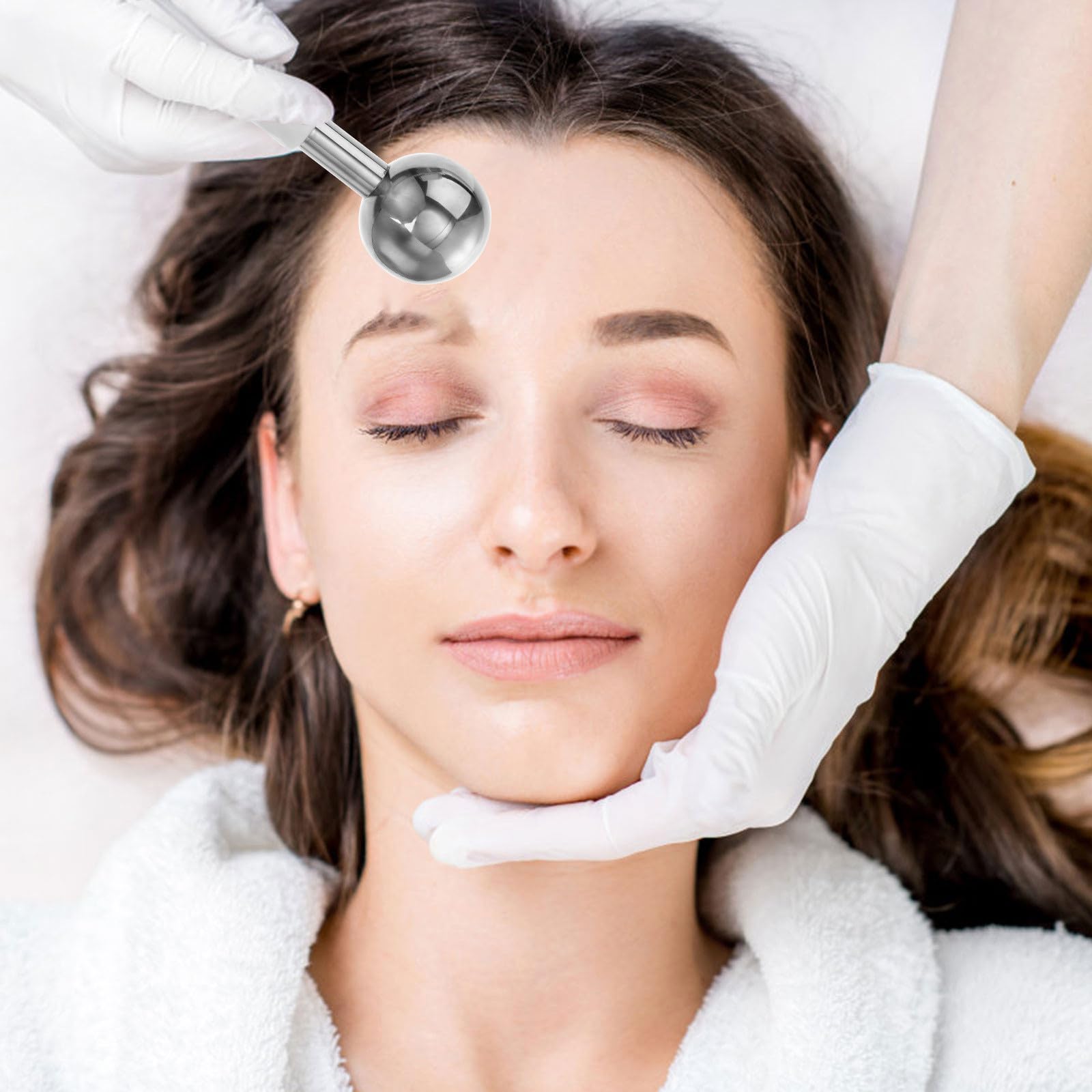 MAGICLULU Eiskugeln Gesichtsmassagegerät Edelstahl Zufällige Farbe 2 Stück zur Hautpflege mit Kühlender Funktion und Anti Aging Wirkung für Körper und Nacken