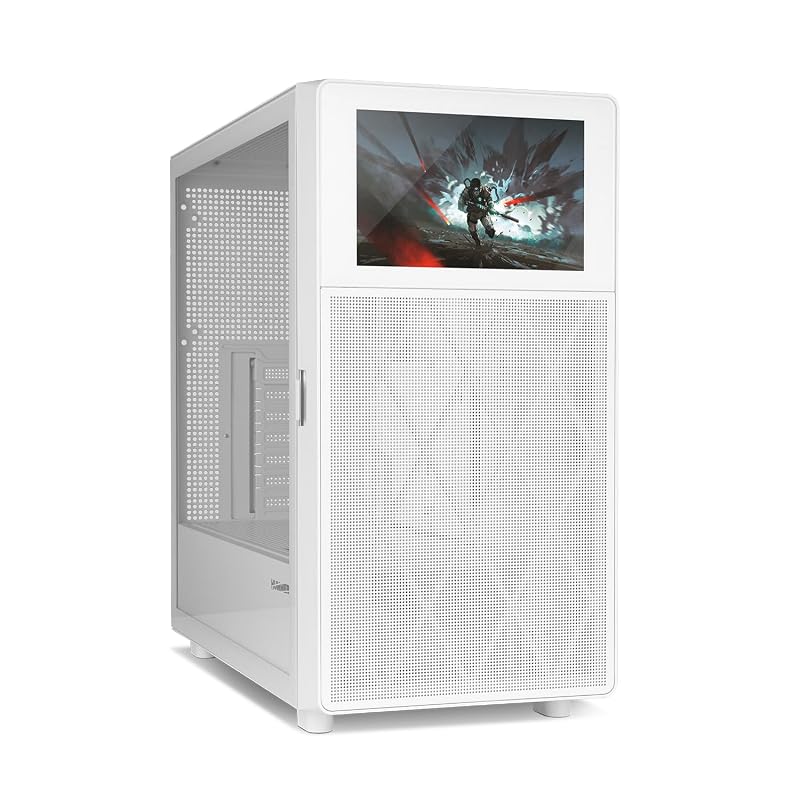Nox Hummer BIOS ATX — con un display LCD da 8″ personalizzabile sul frontale