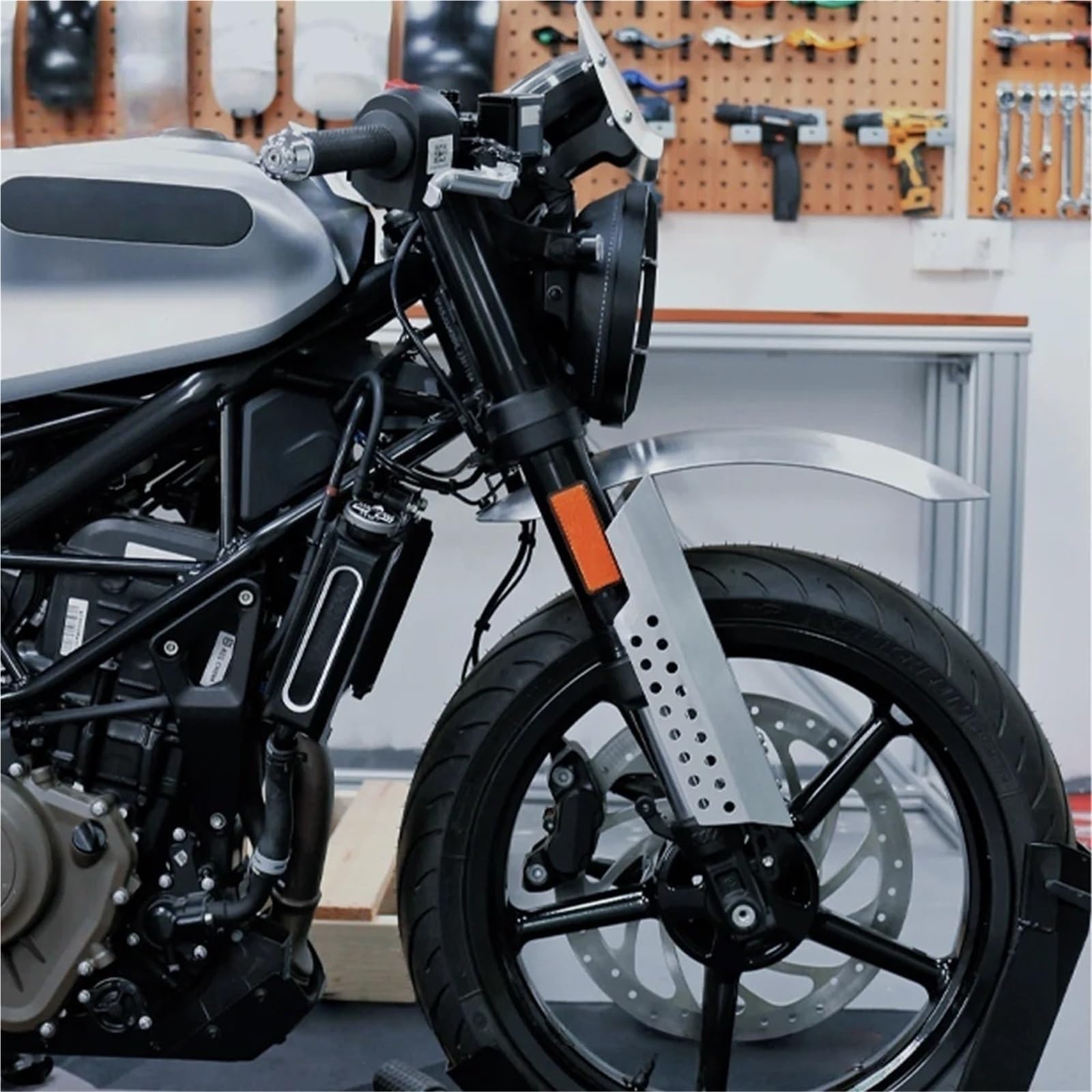 Motorrad-Kotflügel vorne Passend Für Vit&pilen 125 250 401 Svartpilen 2019–2023. Motorrad Vorne Montierte Kotflügel(Silver-long)