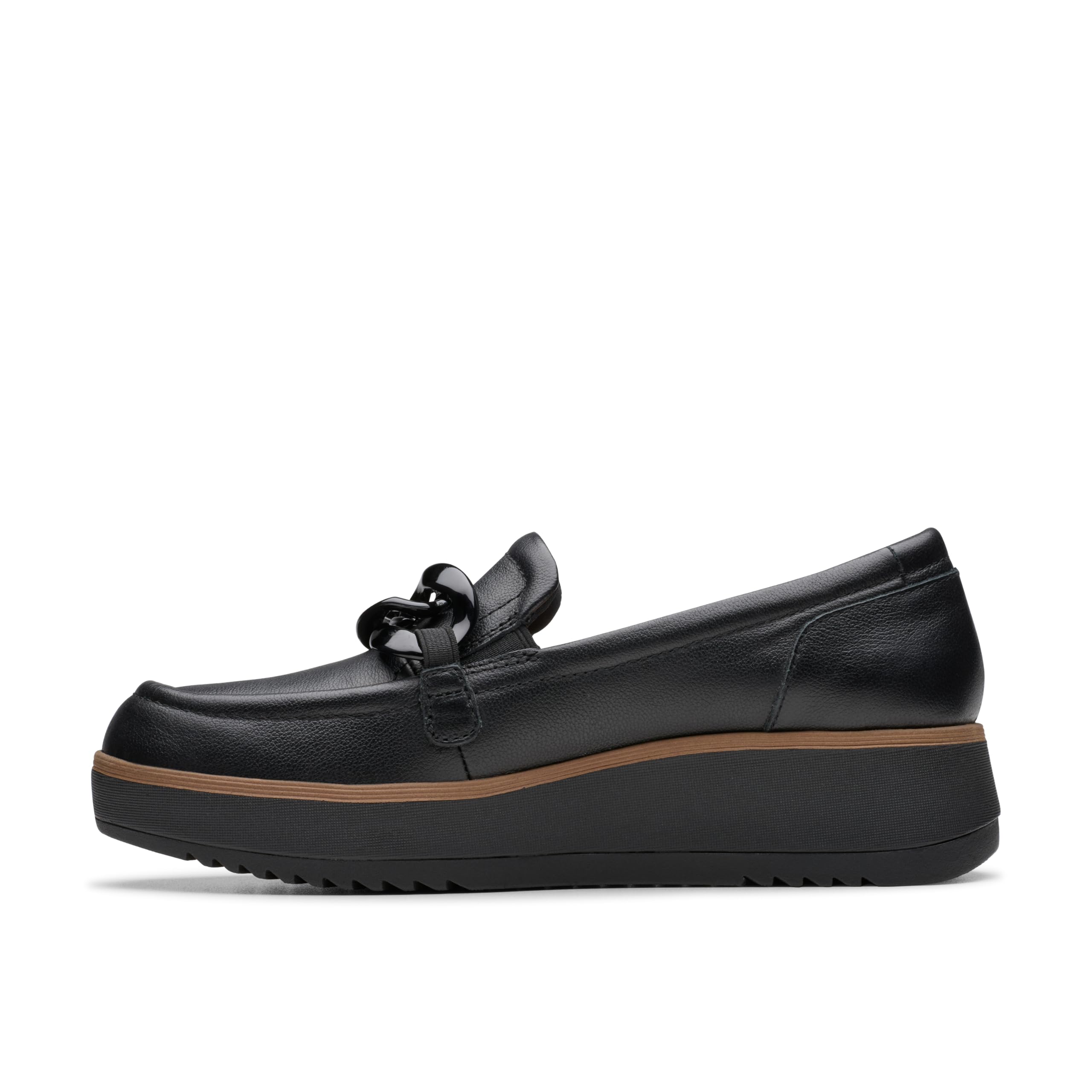 Clarks Zylah May Slipper – Damen Slipper – Schwarzleder, Größe 39 EU