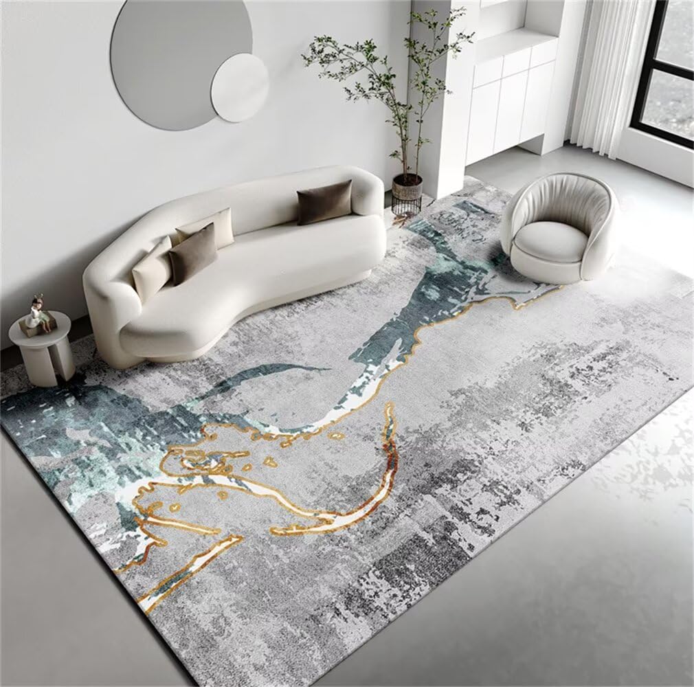 Descente de lit 200x200cm douce et moderne pour une chambre cosy bleu gris