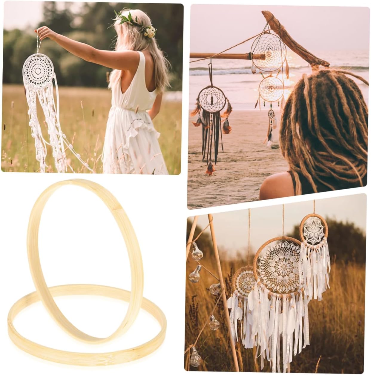 STOBOK 10pcs Dream Catcher Sturdy Crafting Hoops for Wreaths Smooth Finish Embroidery Frames for Wedding Decor and Dreamcatcher Projects
