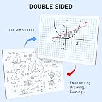 16 Pack 9x12 Dry Erase XY Axis Graph Lap Boards with Pens & Erasers | Double Sided Small Dry Erase Board Coordinate Grid Math Student Whiteboards for School Classroom Teacher Supplies