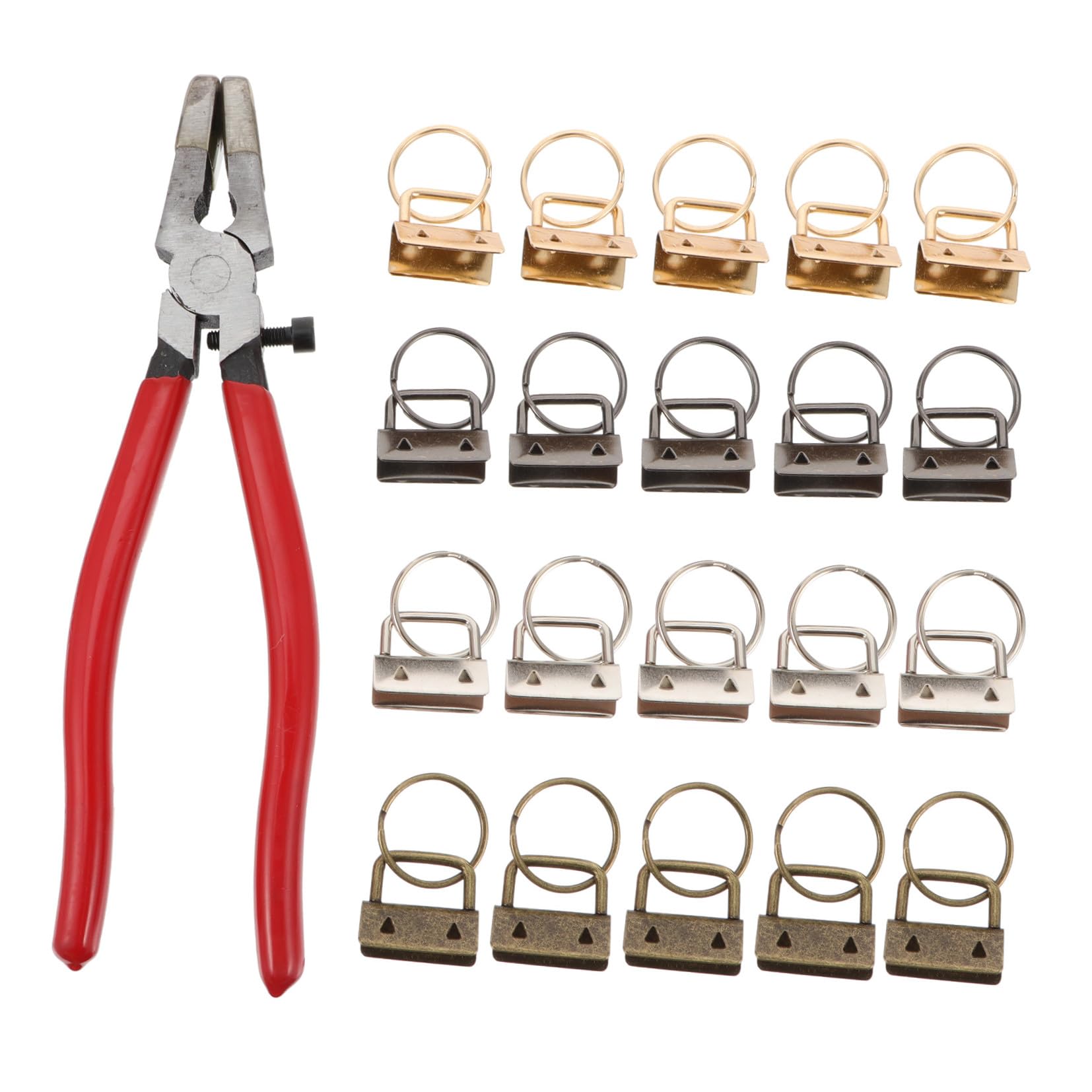 DOITOOL 20pezzi Portachiavi Catena Con Anello Accessori Fai Da Te Portachiavi Con Cordino Per Creare Braccialetti e Cordini