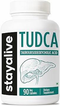 STAY ALIVE TUDCA Capsules 500mg, Tauroursodeoxycholic Acid Bile Salts, 90 Count, Non-GMO & Gluten Free TUDCA Supplement for Men and Women
