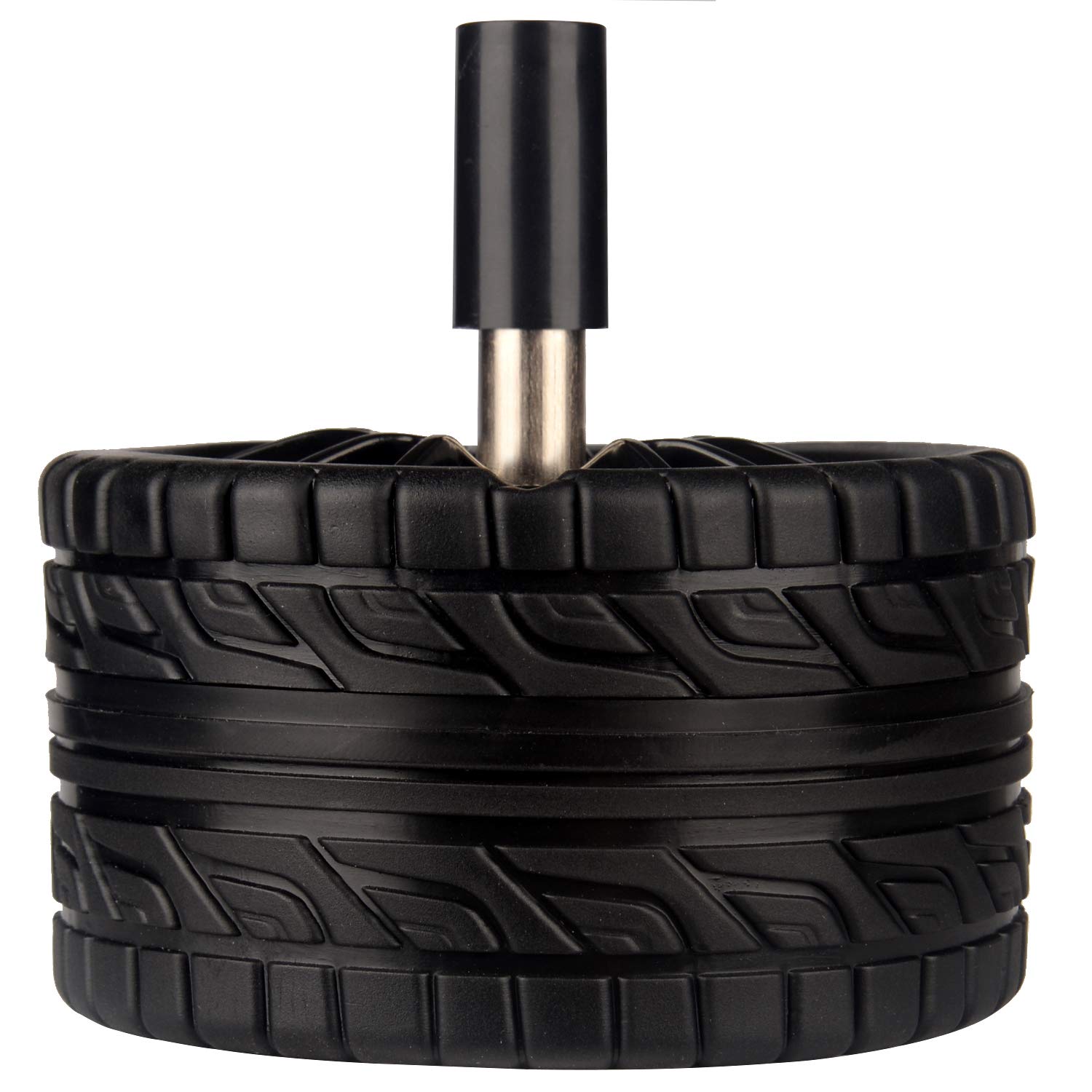 Amazon.com: ONE250 Round Car Tire Shape Push Down Stainless Steel Modern  Tabletop Cigarette Ashtray with Spinning Tray, Cigarette Ashtray for Indoor  or Outdoor Use (Black, Black Wheel Rim) : Automotive