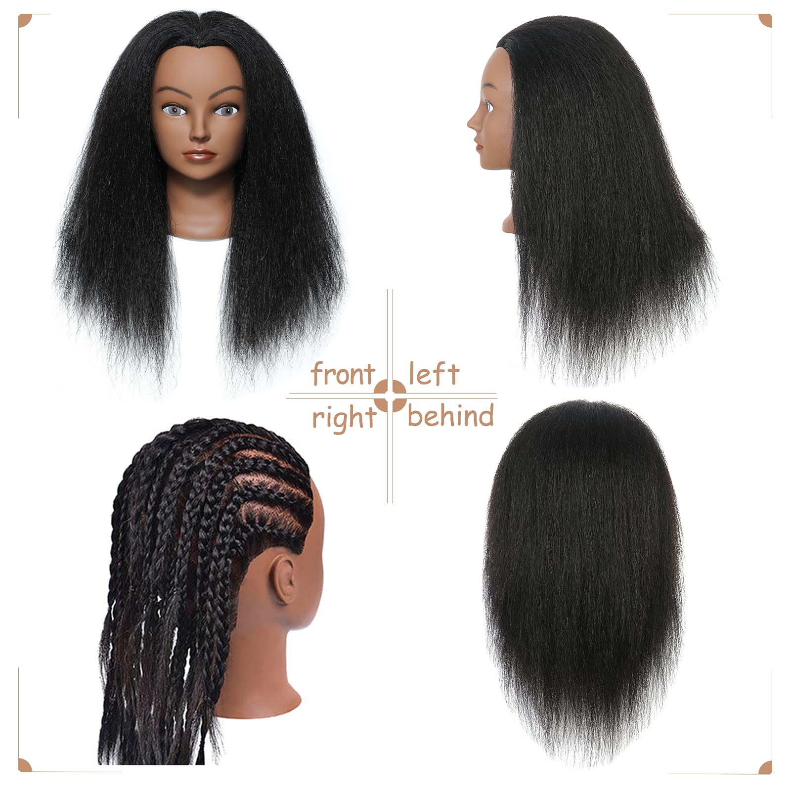 Buy Mannequin Head with Human Hair Manikin Head 14 inch 100 Real Hair