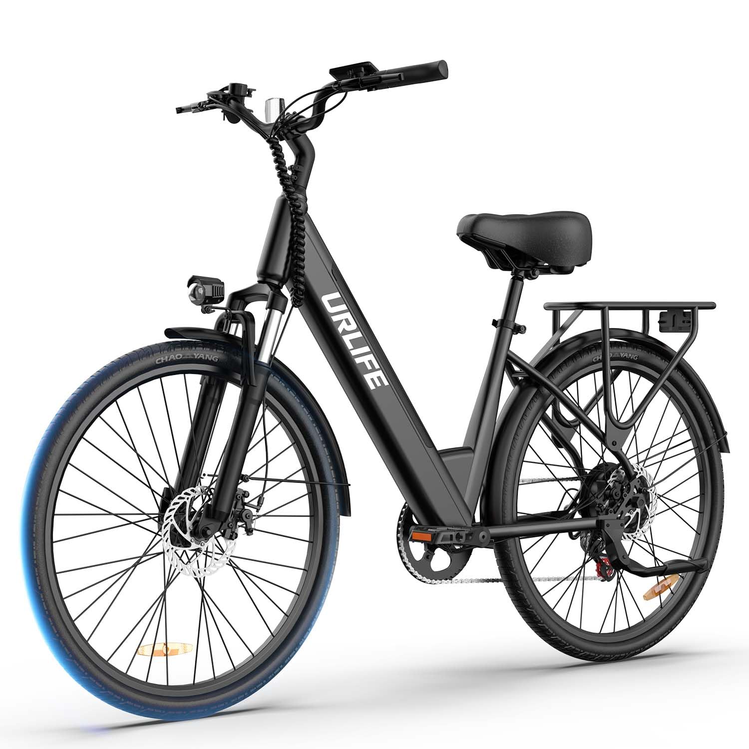 URLIFE E-Bike für Erwachsene 26", Elektrofahrrad 250W Motor, 7 Gang E-Mountainbike mit LCD Anzeige