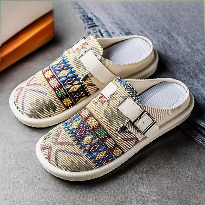 Men's Large-Sized Loafers - Geometric Pattern Design, Casual Walking Shoes, Suitable for Daily wear2