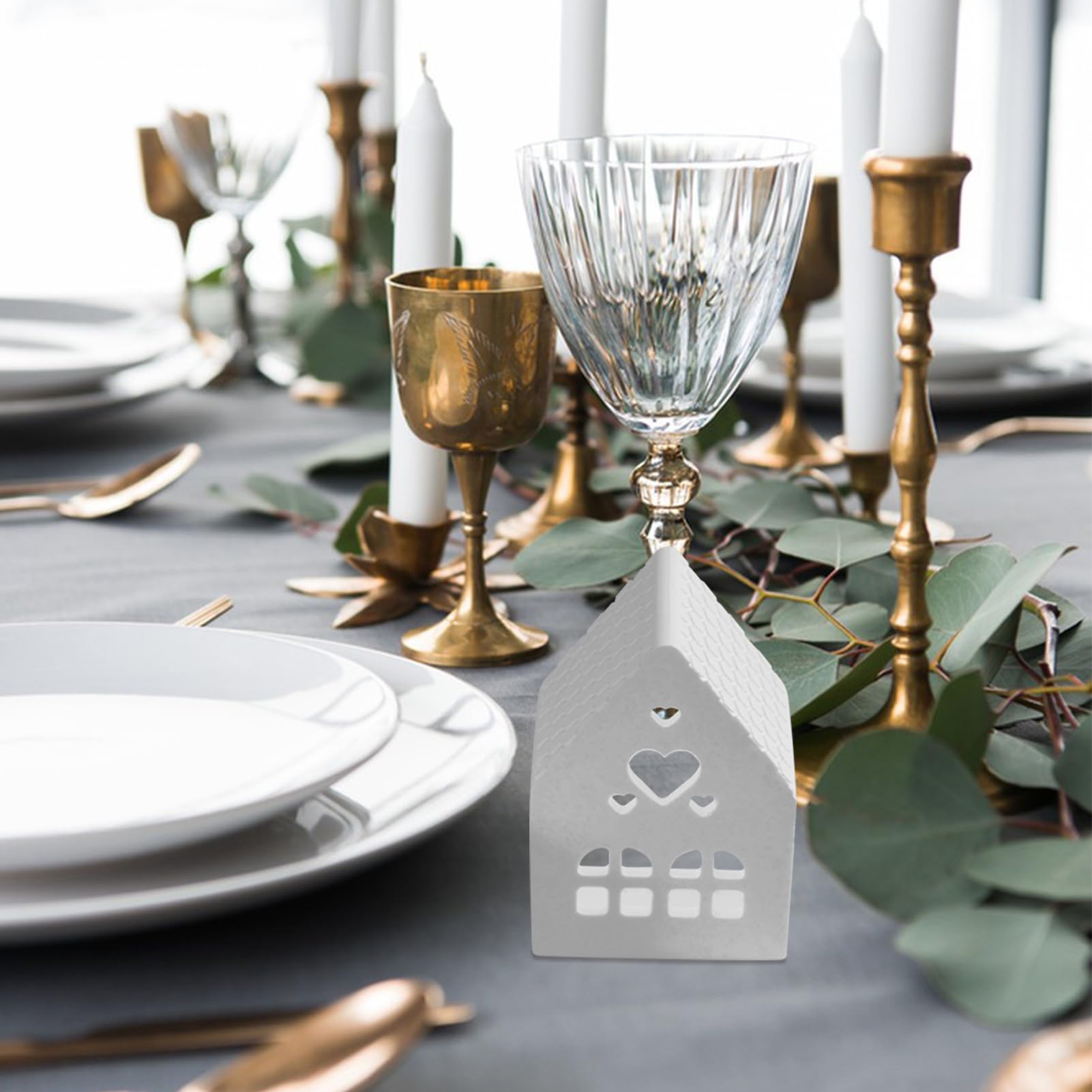 Lot De 2 Moules En Silicone Pour Bougeoirs Maison (forme Cœur Et étoile) - Moules 3D Pour Cire, Savon, Chocolat