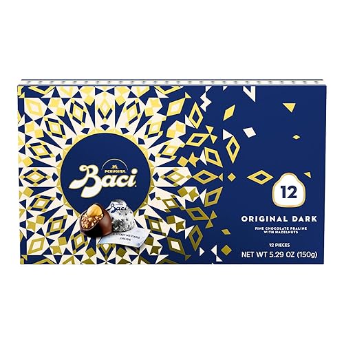 Perugina Baci Dark Caja de 12 piezas, 5.29 onzas