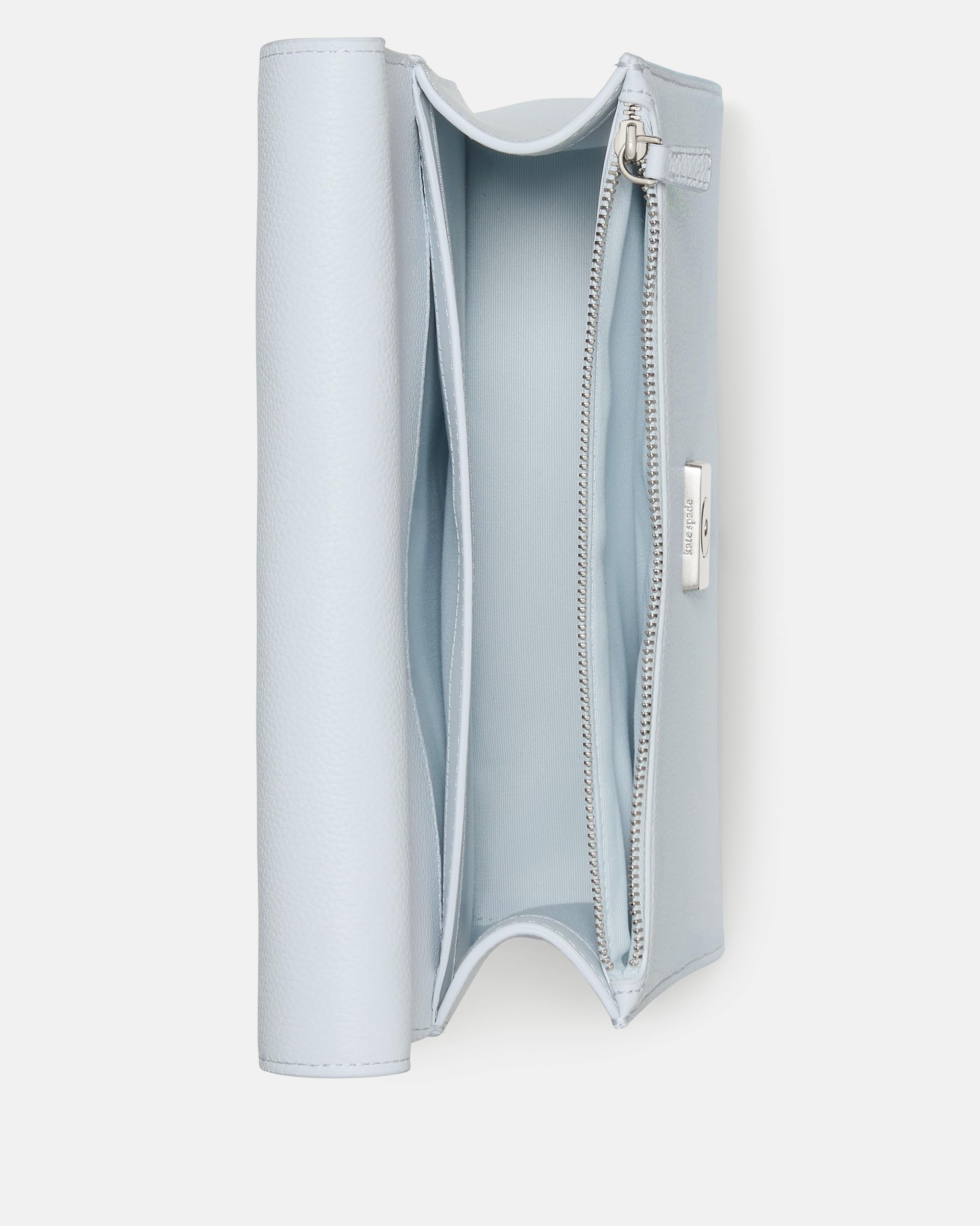 kate spade new york Women's Deco Leather Flap Chain Crossbody: One Size Snake Embossed Pale Sapphirine Multi