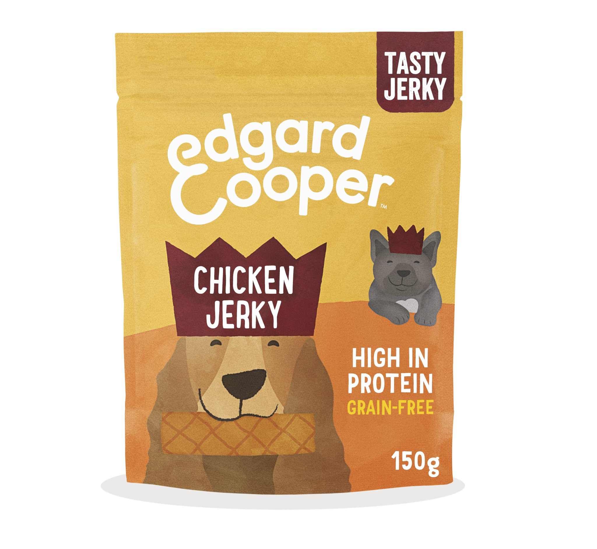 Edgard & Cooper Chuches para Perros Cachorros y Mayores Premios Perros Golosinas Natural Sin Cereales 150g x 8 Pollo Fresco, Sabrosas con proteínas de calidad para decirle que le quieres