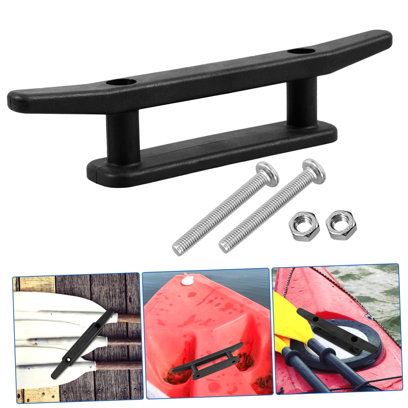 Abaodam 5 Sets Practical Boat Cleat Wall Mount Pre-Assembled Holes Sturdy Metal Marine Accessories