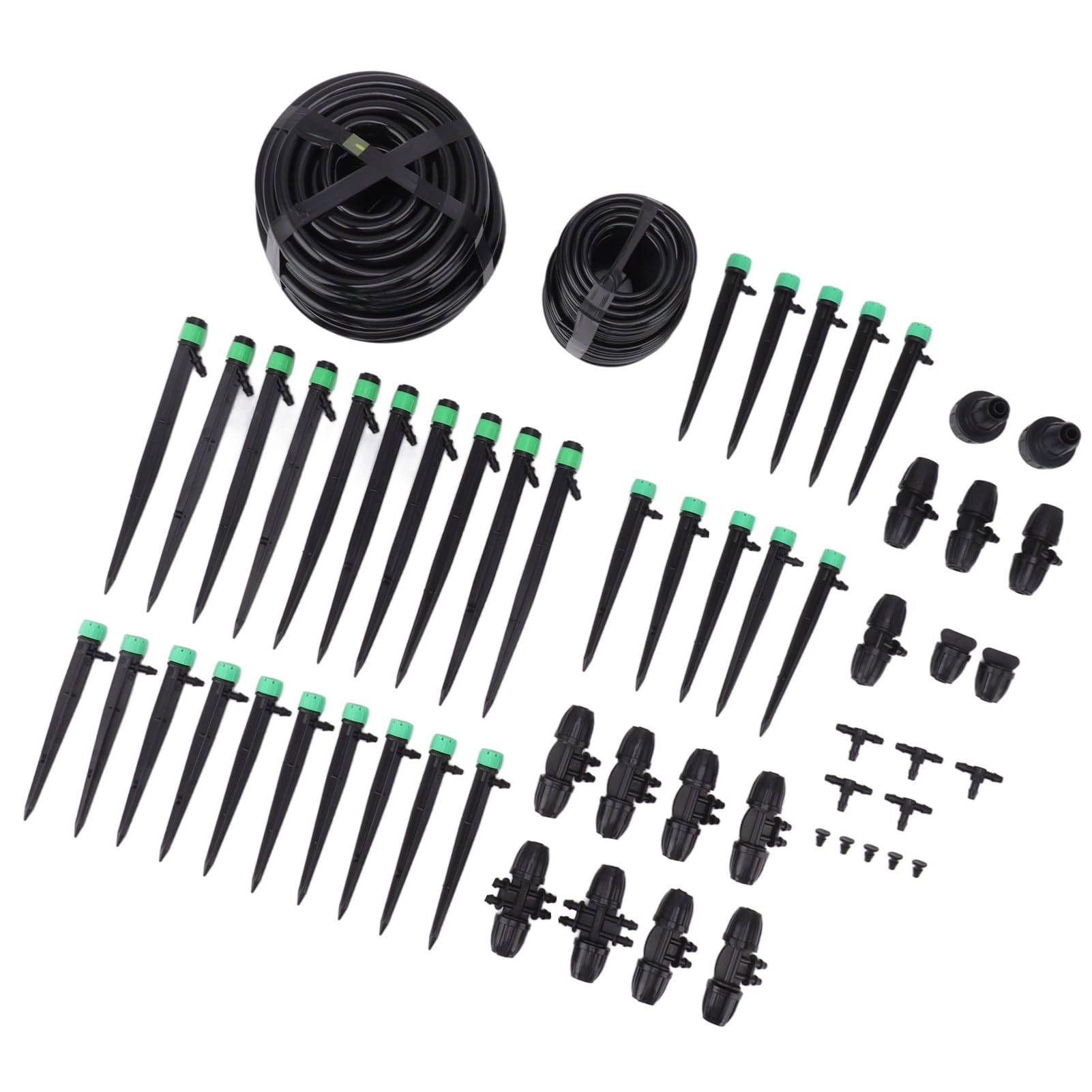 Haofy Sistema de Riego de Jardín Sistema de Riego de Jardín Kits Automáticos de Riego por Goteo para Camas de Jardín Elevadas Sistema de Riego por Goteo de Césped