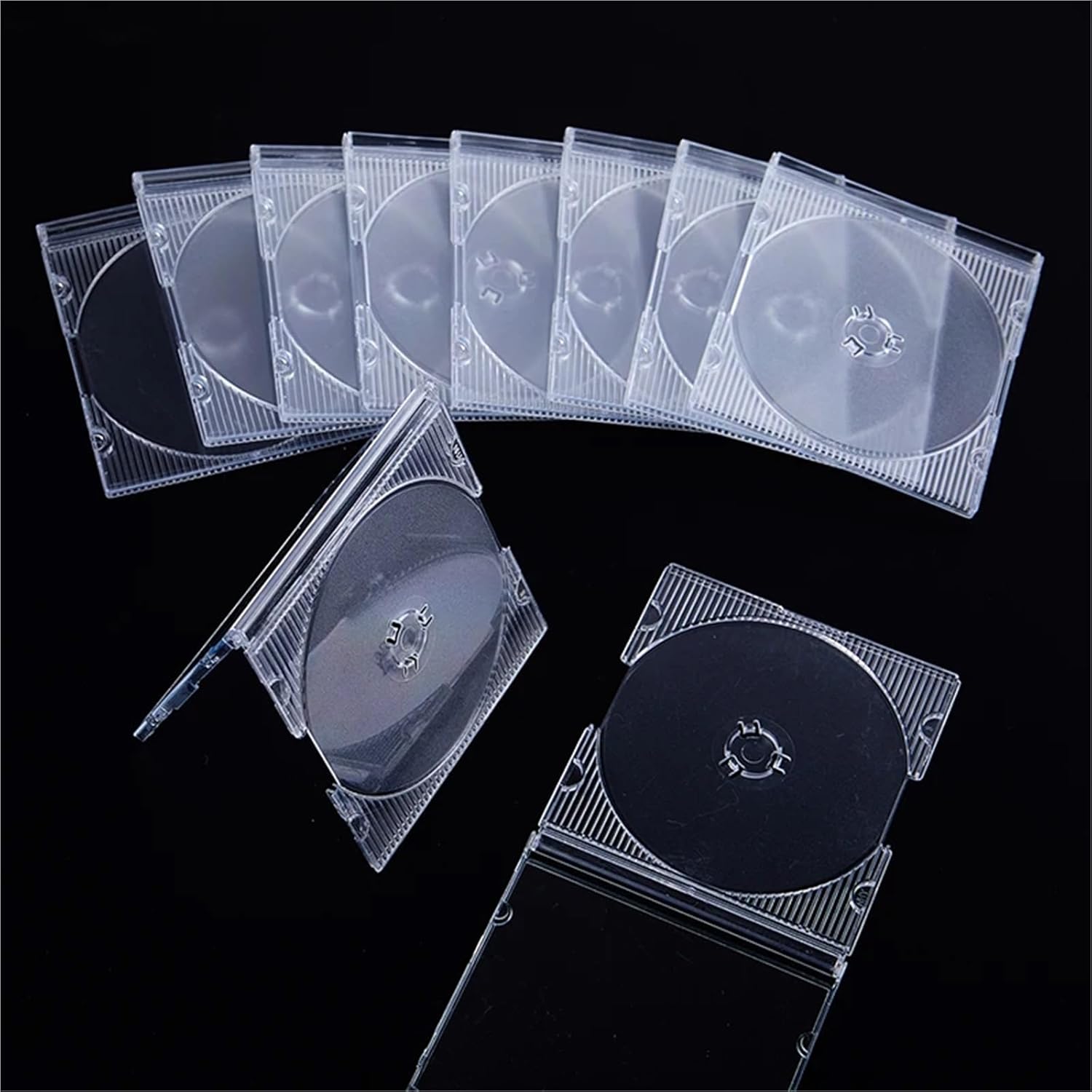 Clear CD Jewel Cases 40pcs Household Standard Single Disc Storage Boxes DVD Case CD Case Empty Clear Plastic CD Case Disc Box