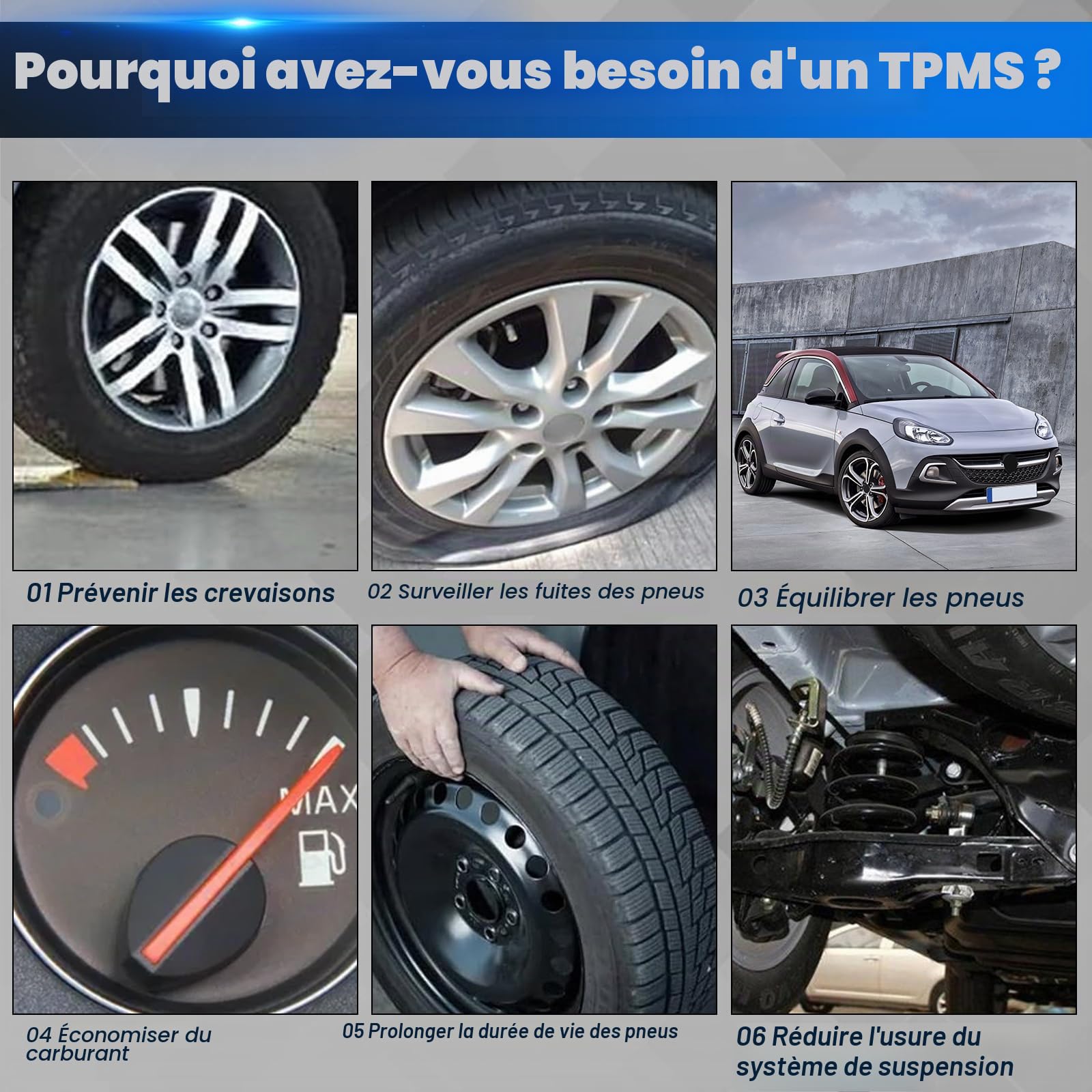Capteur de Pression des Pneus Compatible avec Renault Espace V, Kadjar, Megane IV/Grandtour, Scenic IV, Talisman/Grandtour RDKS TPMS Compatible avec Micra V Qashqai II X-Trail 407004CB0A 407004CB0B