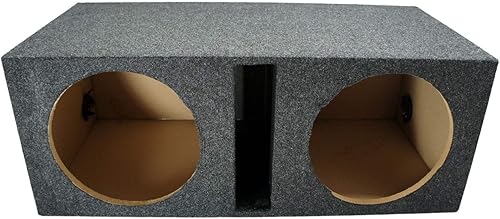 Miniatura 2 de American Sound Connection Doble 12" subbox portado ventilado subwoofer recinto MDF coche audio sistema estéreo