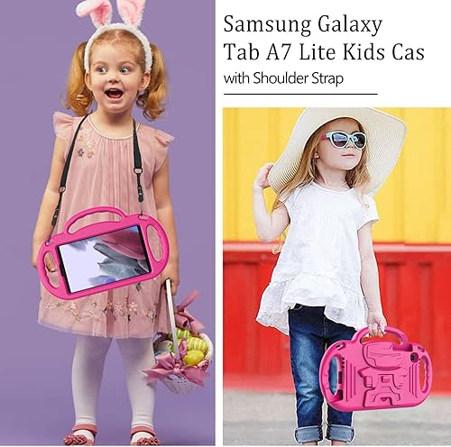 Miniatura 3 de LTROP Funda para niños para Samsung Galaxy Tab A7 Lite de 8.7 pulgadas 2021 (SM-T220T225T227), Galaxy Tab A7 Lite funda para niños, con correa para