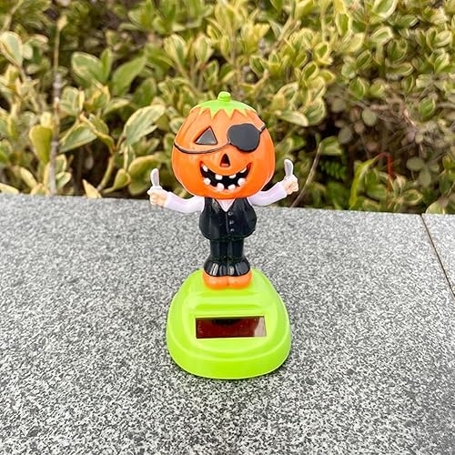 Miniatura 4 de Mersuii Juguete solar de baile de Halloween muñeca sacudiendo la cabeza muñeca del tablero de instrumentos del coche adorno muñecas bailando muñecas