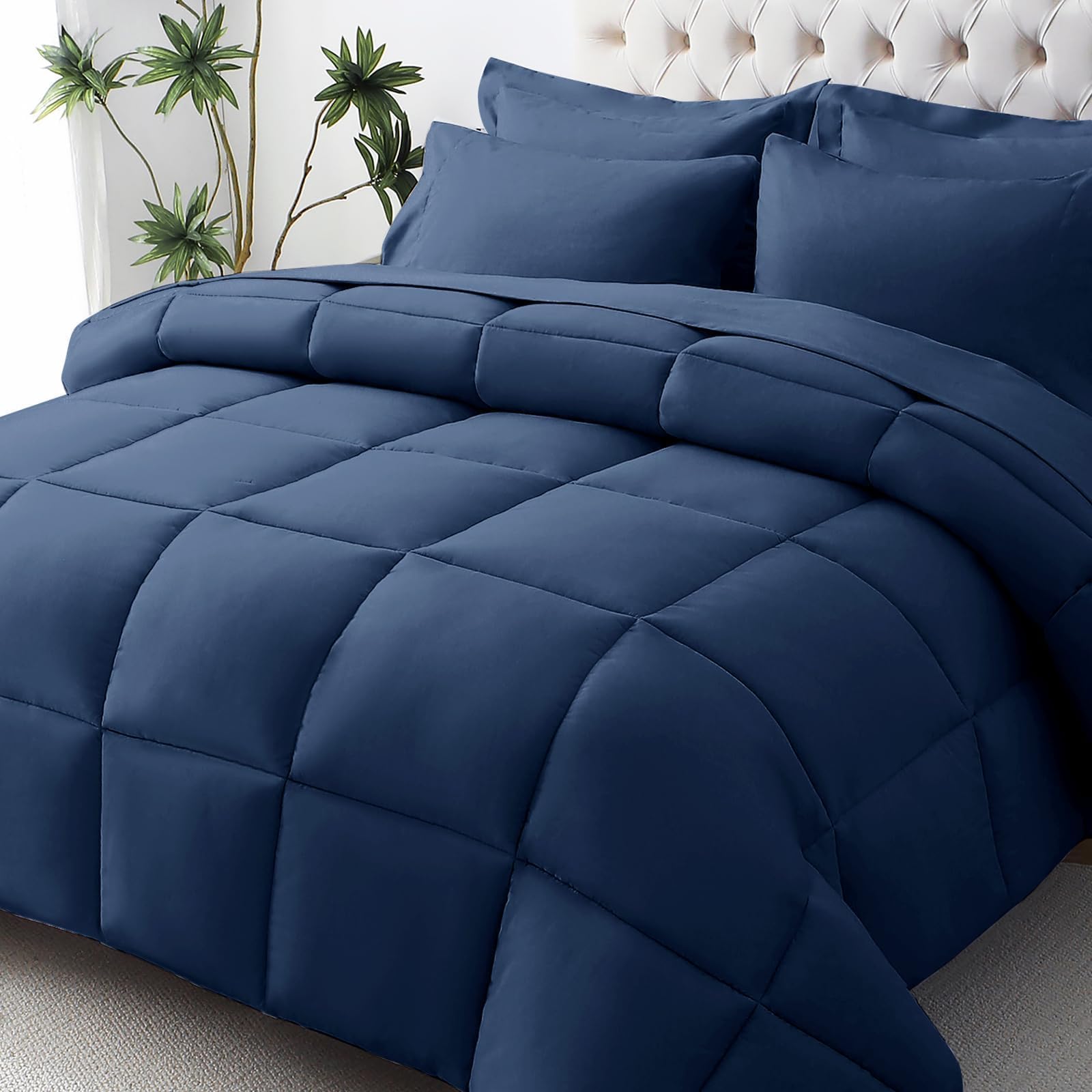 JOLLYVOGUE Black Queen Bedding Set - 7 Piece -22