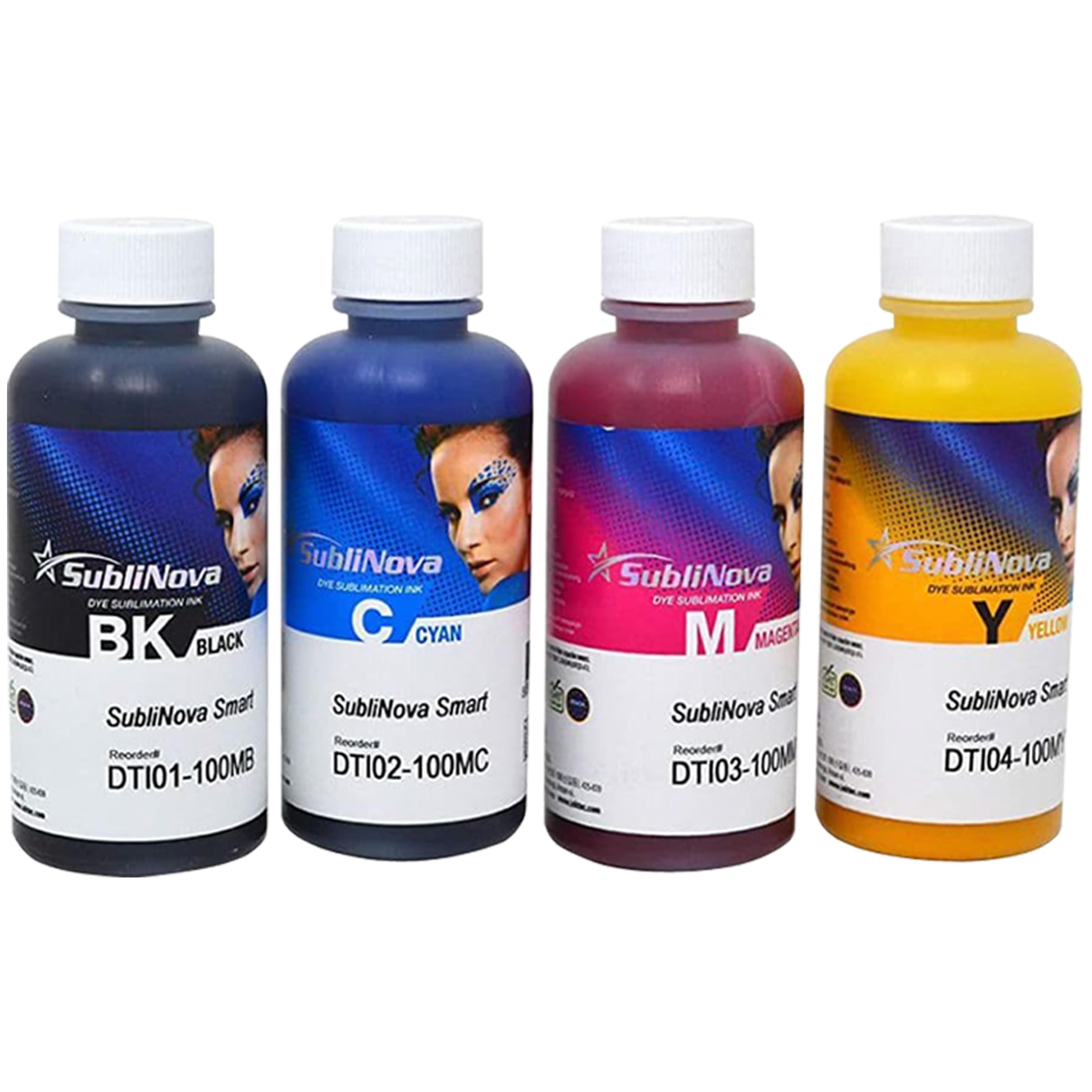 Ink Tec Sublinova Smart DTI Dye Sublimation Inks (4 Colour Set (C,M,Y,K), 100ml)