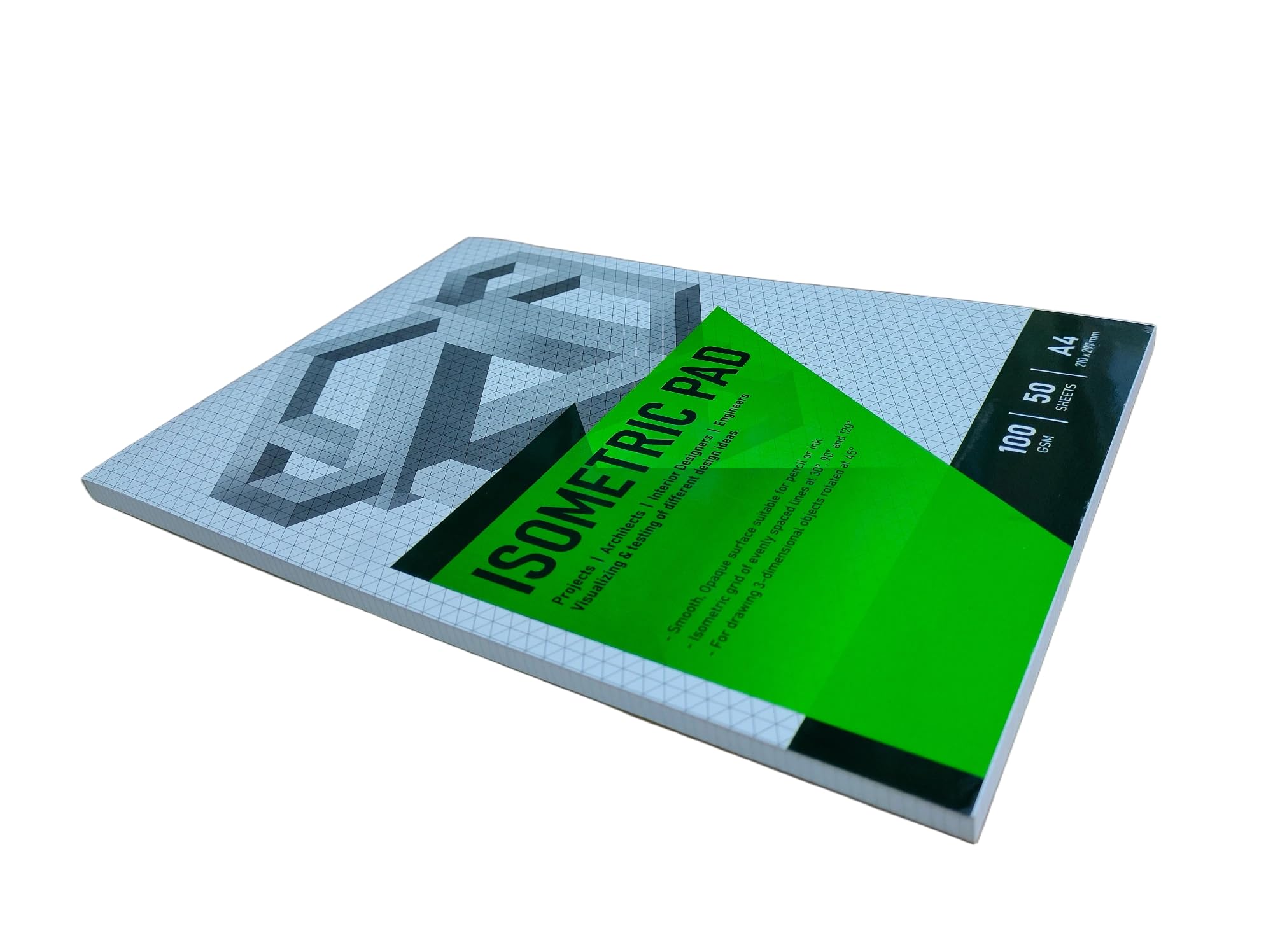 LRS Isometric Pad - A4 Size, 50 Sheets, 100 GSM, Professional Grid Paper for 3D Drawing, Architecture, Product Design, and Creative Projects-image-24
