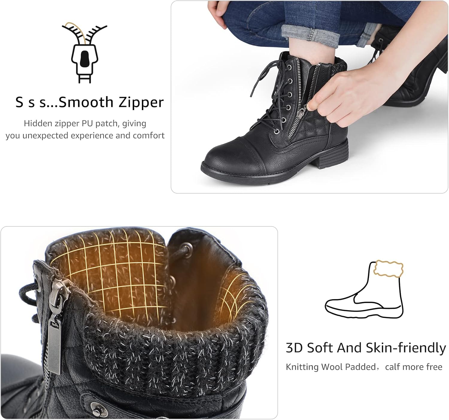 Miniatura 4 de STQ - Botas de combate para mujer