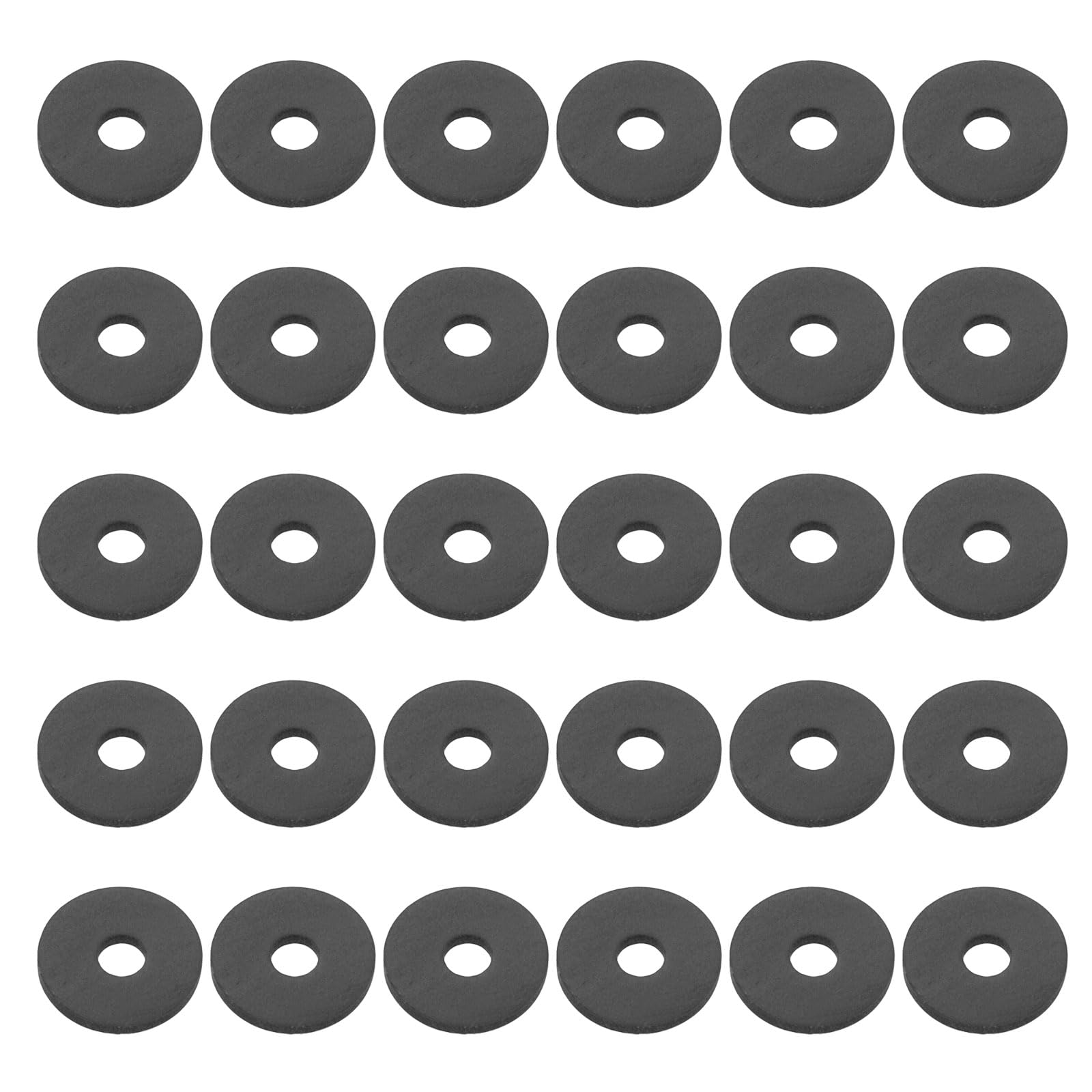 DEFANEX 30Pcs Silicone Flat Washer (ID M3mm OD 10mm Thick 1mm) - Soft & Flexible O Sealing Ring Fastener Sealing Spacer Gasket Accessories for Shower Head Water Hose Valve Pump, Black