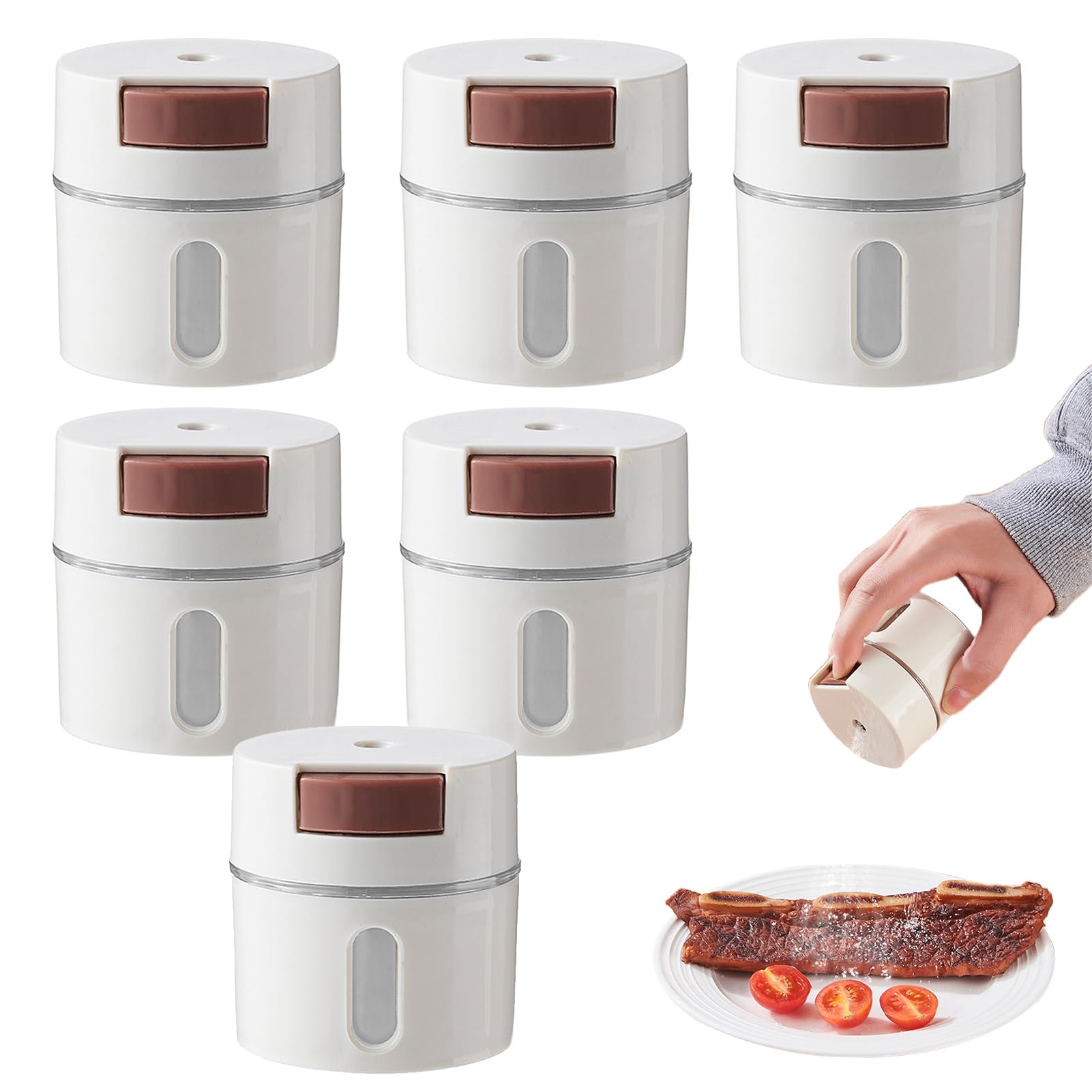 Magnetisches Gewürzdosen-Set mit Ständer, 6 geruchsfreie Aromatherapie-Behälter für Küchenorganisation, leicht zugänglich, Gewürzspender, perfekte Aufbewahrungslösung
