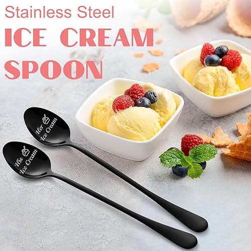 Miniatura 2 de Regalos de aniversario de boda para parejas, regalos para parejas, cuchara de helado personalizada, regalos para él y ella, regalos de cumpleaños,