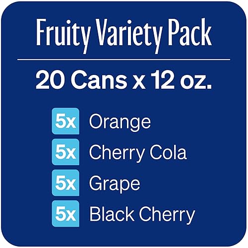 Miniatura 2 de Zevia Soda sin calorías, paquete variado de fruta, latas de 12 onzas (paquete de 20)