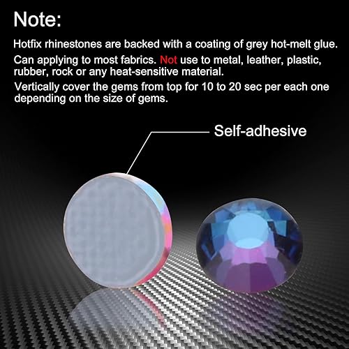 Miniatura 5 de Hot Fix - Diamantes de imitación de cristal con parte trasera plana, gemas de diamantes de imitación de 0.189 in (20 ss, 1440 unidades, azul
