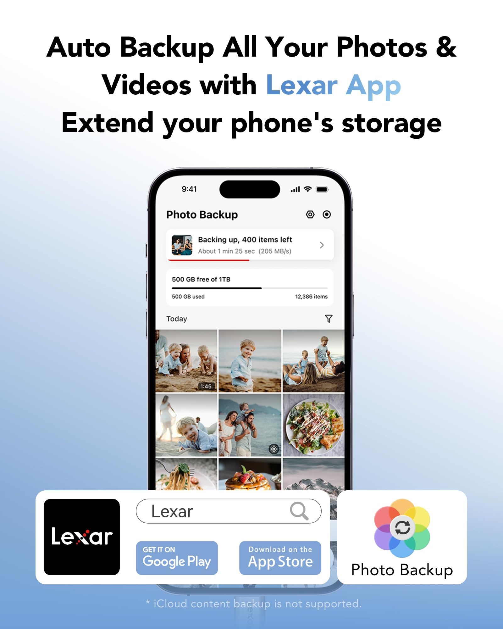 Lexar ES5 SSD Portátil 1TB, USB 3.2 Gen2x2 hasta 2000 MB/s de Lectura/Escritura, Protección IP65,SSD Magsafe para Teléfono,Admite Fotografía Apple ProRes 4K (iPhone 15/16) y Galaxy S25 8K