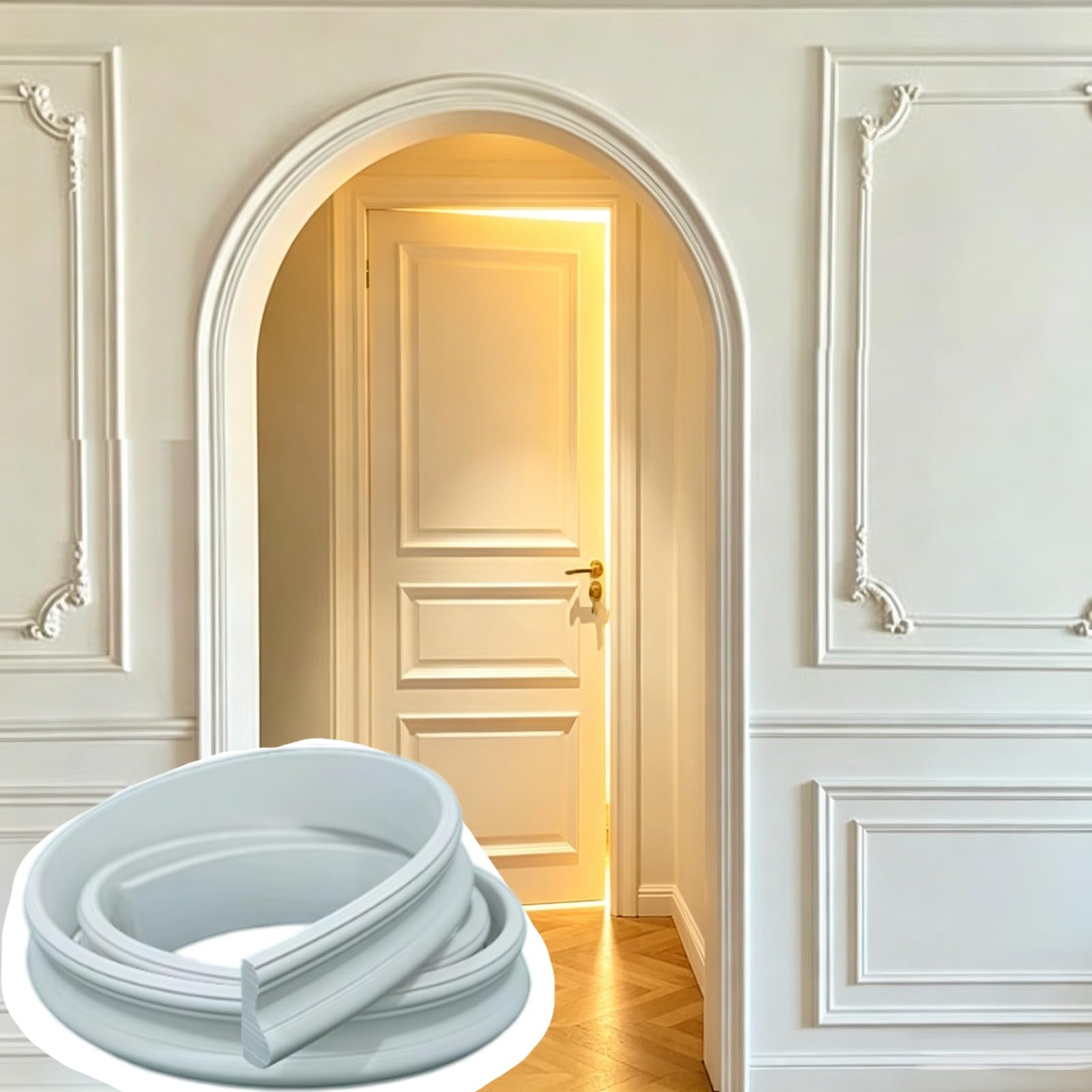 Kit d'arche de porte moulure murale 3D flexible PVC 1-10m