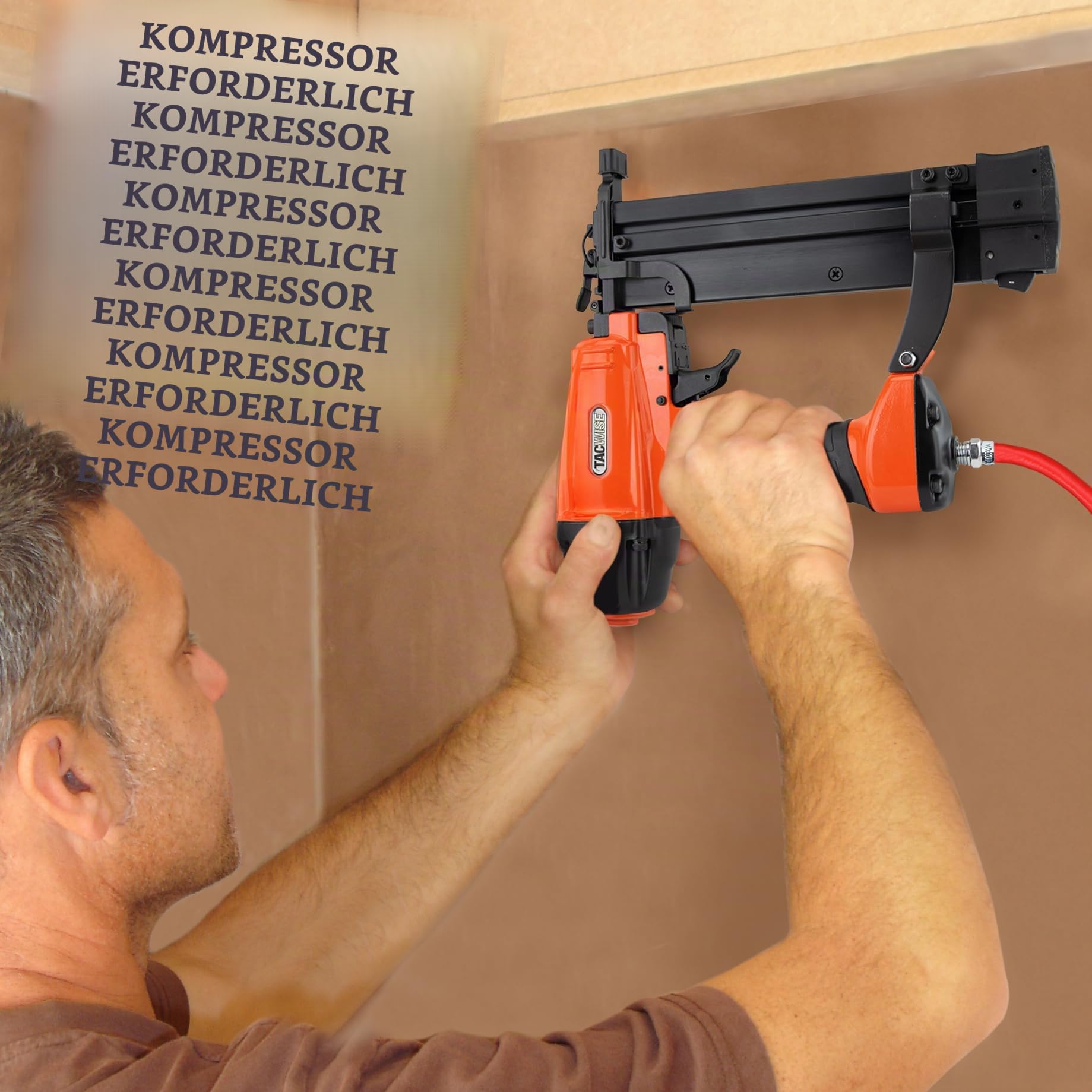 Tacwise 1804 2-in-1 Druckluft Stiftnagel-/Klammerpistole mit Befestigungen | Enthält 1000 Typ 18G / 30 mm Nägel und 800 Typ 90 / 25 mm Heftklammern
