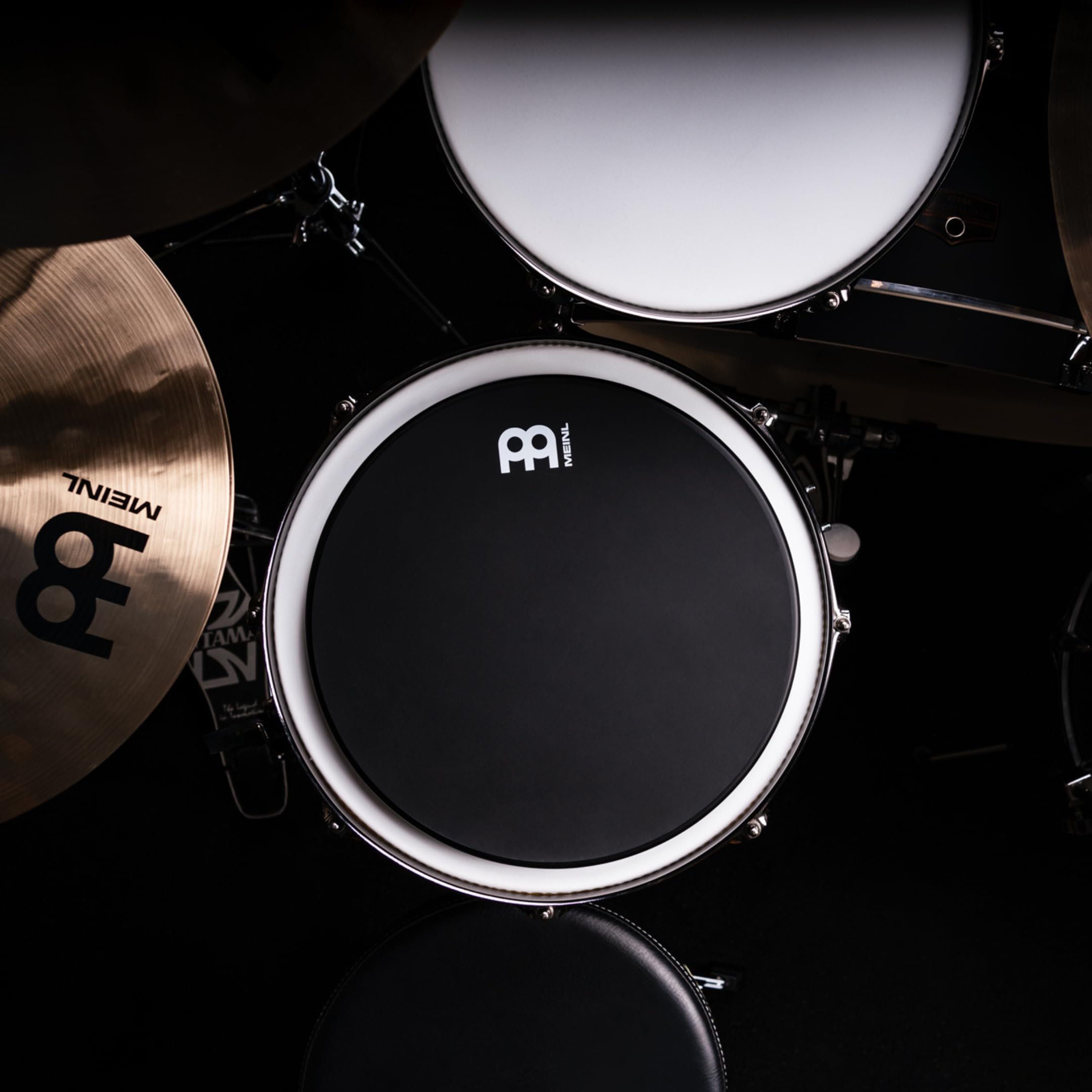 Meinl Cymbals Drum Practice Pad – 12 Zoll Schlagzeug Trommel Übungspad – Natürliches Spielgefühl – Gummi, Schwarz (MPP-12-BK)