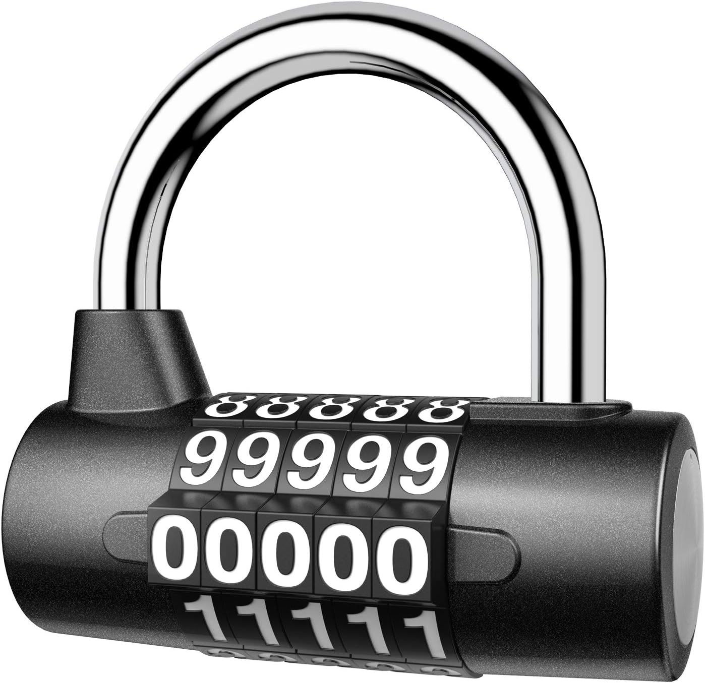 5 Digit Combination Lock, Re-settable Combination Padlock, Outdoor Combo Lock, Alloy Security Combination Locks for Gyms, Gates, Toolbox, Luggage, Cabinet, Bicycle, School, Home, Office, Travel