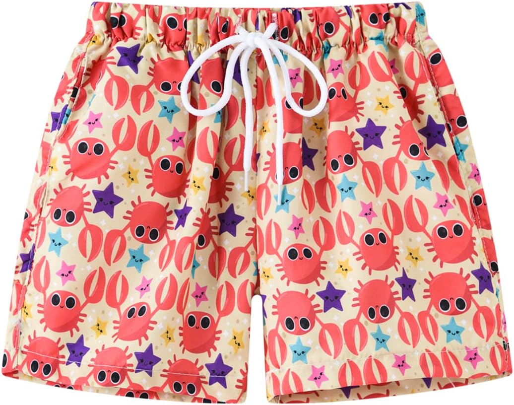 DOOVIDBoys Swim Trunks Baby Boys Swim Shorts Cartoon Cute Toddler Swimsuit Trunks Summer Baby Beach Shorts