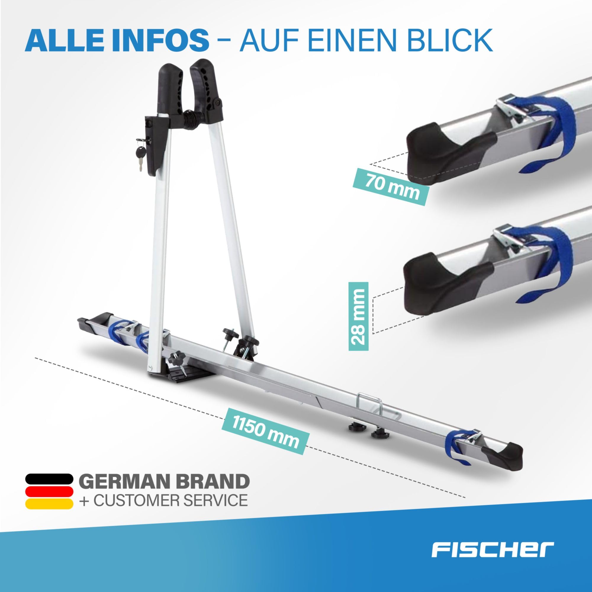 Fischer 18093 Portabicicletas para Techo de automóvil