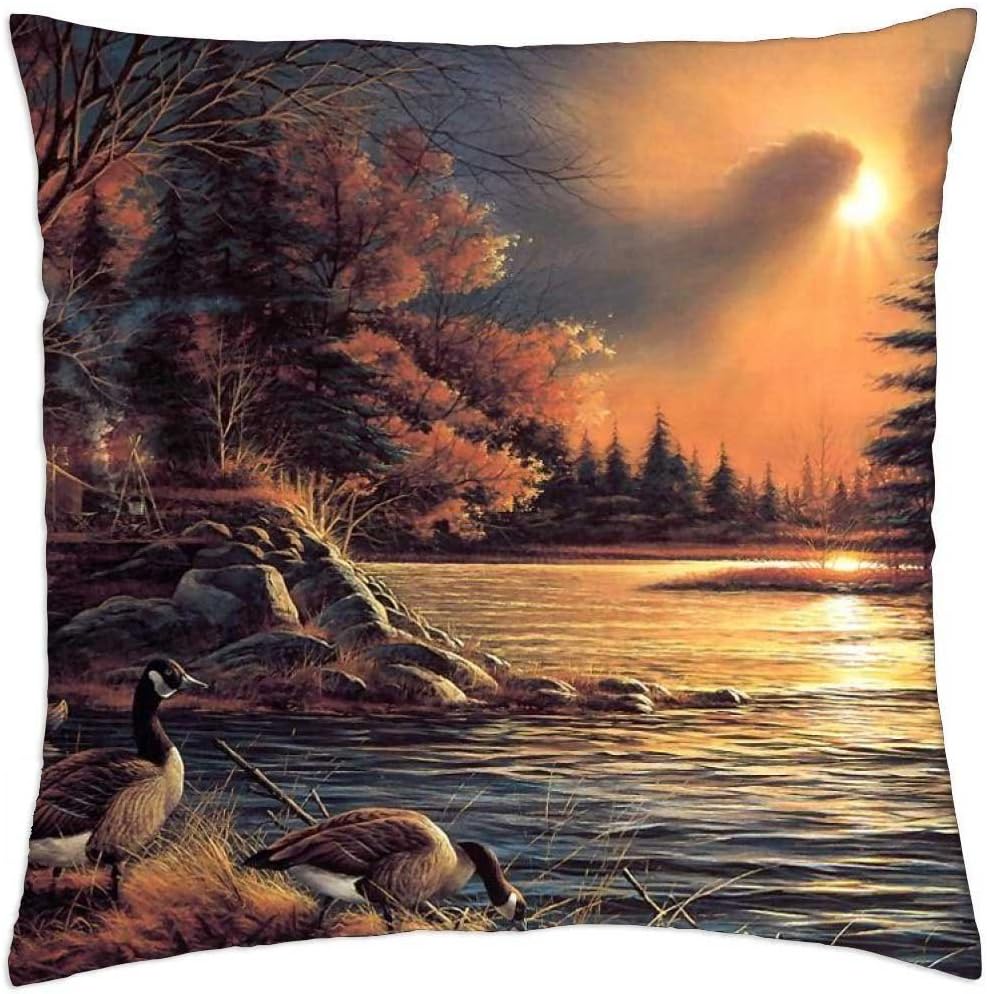 PUDA By Terry Redlin - Throw Pillow Cover Case (20" x 20") .