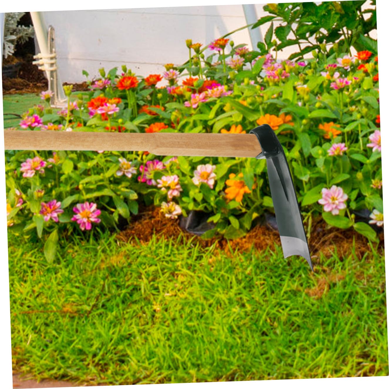HANABASS Robuster Gartenhackenkopf aus Edelstahl, Grün, Rostbeständig