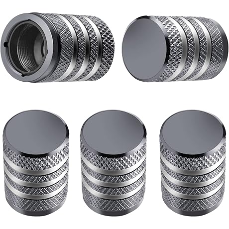 Gray Tire Valve Caps for Secure and Durable Protection