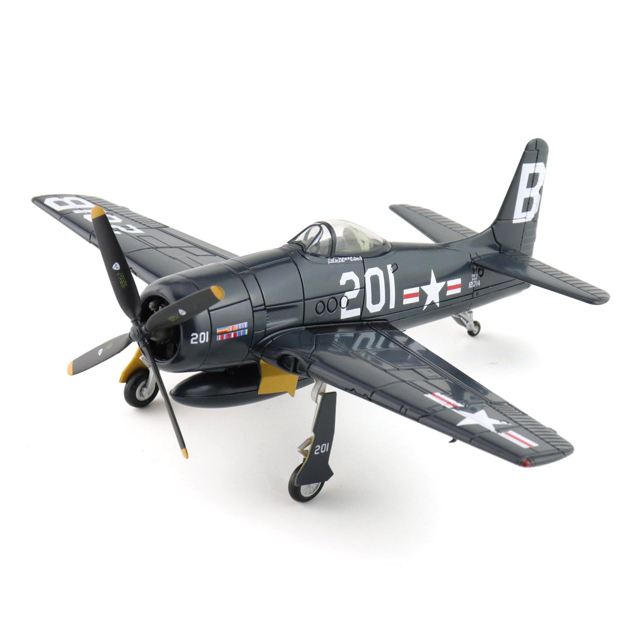 Hobby Master | Replica di aerei militari in scala 1:72 | F8F-2P Bearcats 121714, USN, Duxford 2014 (aereo restaurato) | Modello SM1014