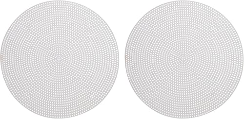MECCANIXITY Hoja de lona de malla de plástico de 7.9 in8 pulgadas, lona redonda blanca en blanco para bordar, malla de ganchillo de punto, paquete disponible en Yaxa Venezuela