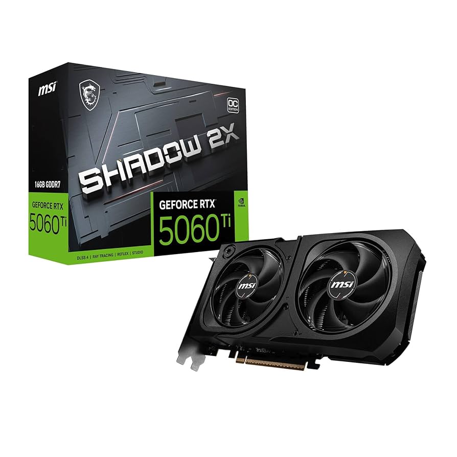 GeForce RTX 5060 Ti 16G Shadow 2X OC Plus - 16GB GDDR7