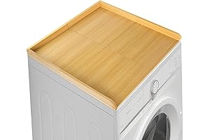 27.5” x 25.6” Washer Dryer Countertop Top Protector, Wooden Laundry Guard